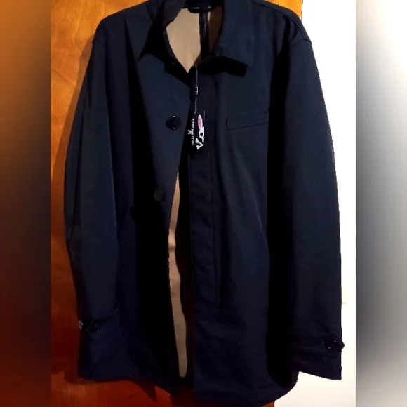 Psycho Bunny Trench Coat(Large)/Midnight Blue
